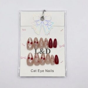 Uñas postizas de cerezas