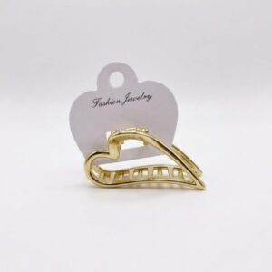 Prensa dorada de corazón