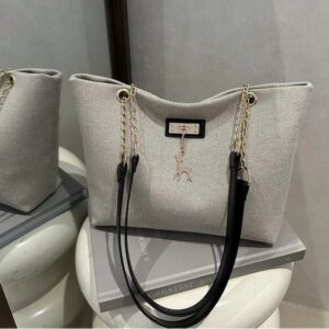 Bolso de hombro elegante lino